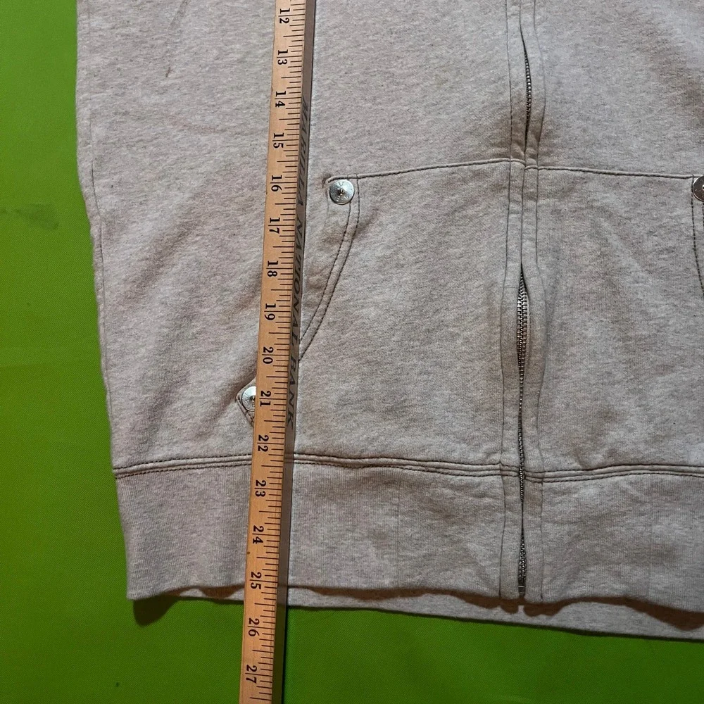 True Religion World Tour Buddha Zip Up Hoodie Gray Mens Medium Sweatshirt